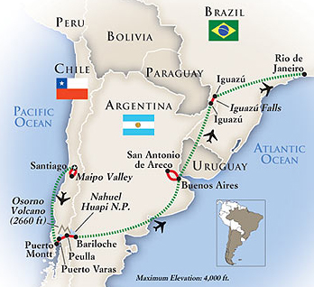 South America Tour Map